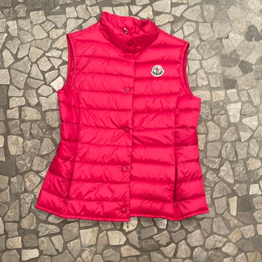 Moncler Pink Quilted Puffer Vest